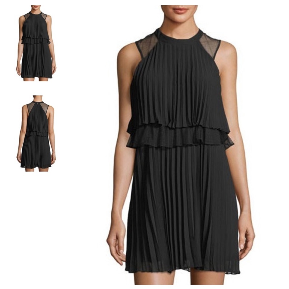 BCBGeneration Cocktail Pleated Lace Dress Medium